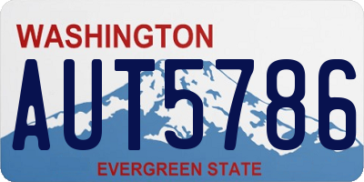WA license plate AUT5786