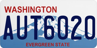 WA license plate AUT6020