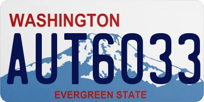 WA license plate AUT6033