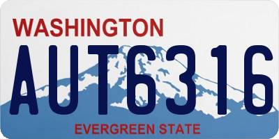 WA license plate AUT6316