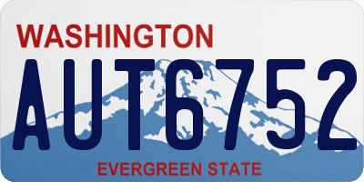 WA license plate AUT6752