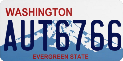 WA license plate AUT6766