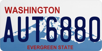 WA license plate AUT6880