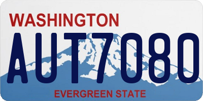 WA license plate AUT7080