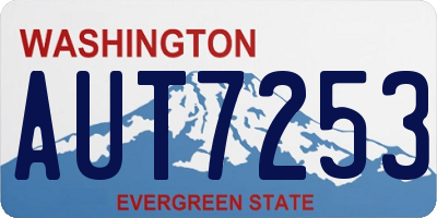 WA license plate AUT7253