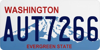 WA license plate AUT7266