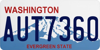 WA license plate AUT7360