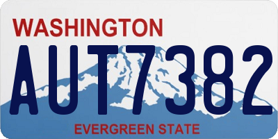 WA license plate AUT7382