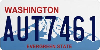 WA license plate AUT7461