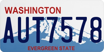 WA license plate AUT7578