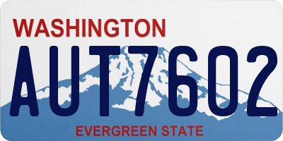 WA license plate AUT7602