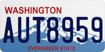WA license plate AUT8959