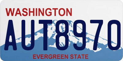 WA license plate AUT8970