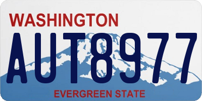 WA license plate AUT8977