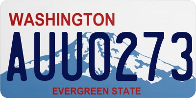 WA license plate AUU0273