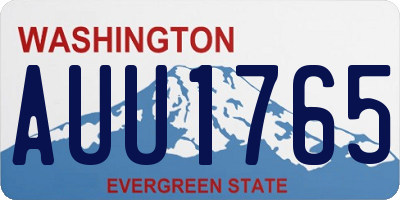 WA license plate AUU1765