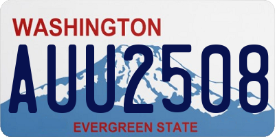 WA license plate AUU2508