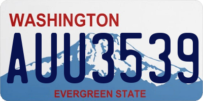 WA license plate AUU3539