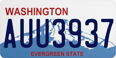 WA license plate AUU3937