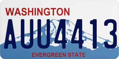 WA license plate AUU4413