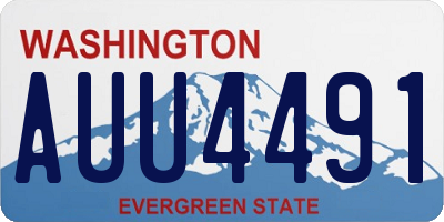 WA license plate AUU4491