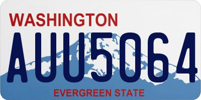 WA license plate AUU5064