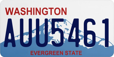 WA license plate AUU5461