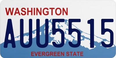 WA license plate AUU5515