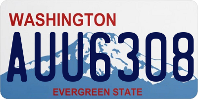 WA license plate AUU6308