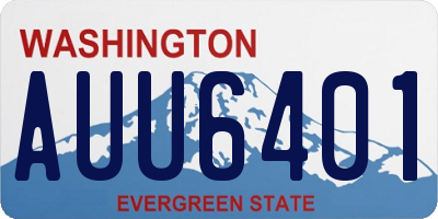 WA license plate AUU6401