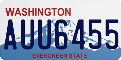 WA license plate AUU6455