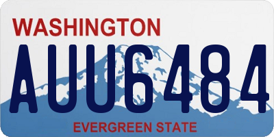 WA license plate AUU6484
