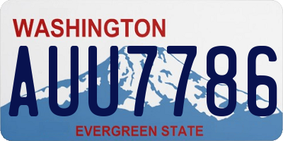 WA license plate AUU7786