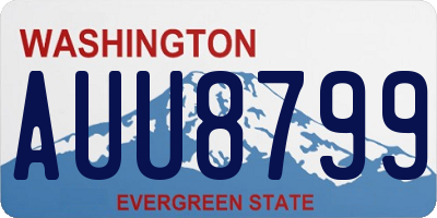 WA license plate AUU8799