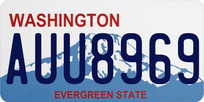 WA license plate AUU8969