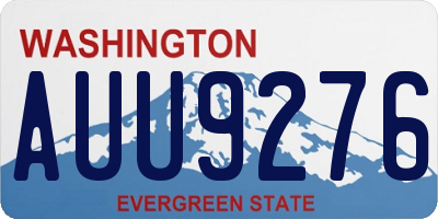 WA license plate AUU9276