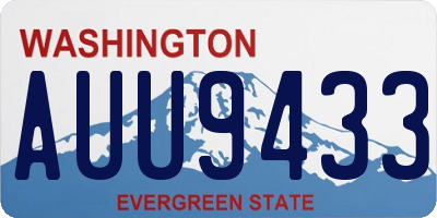 WA license plate AUU9433