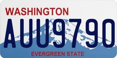 WA license plate AUU9790