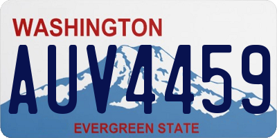 WA license plate AUV4459