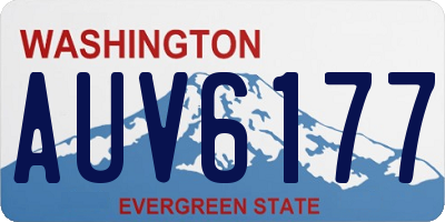 WA license plate AUV6177