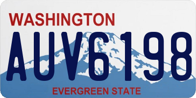 WA license plate AUV6198