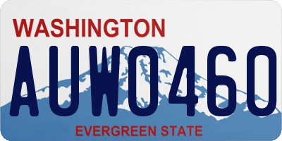WA license plate AUW0460