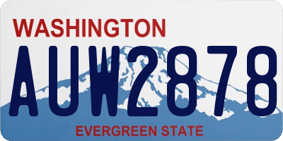 WA license plate AUW2878