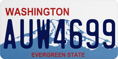 WA license plate AUW4699