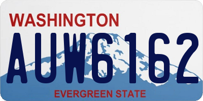 WA license plate AUW6162