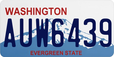WA license plate AUW6439