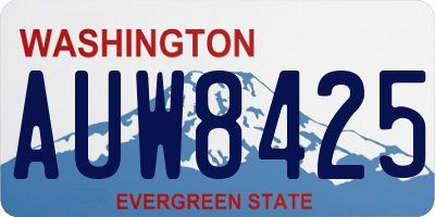 WA license plate AUW8425