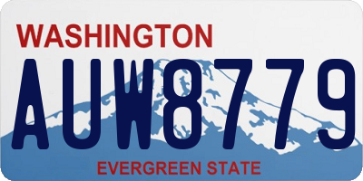 WA license plate AUW8779