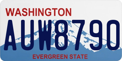 WA license plate AUW8790