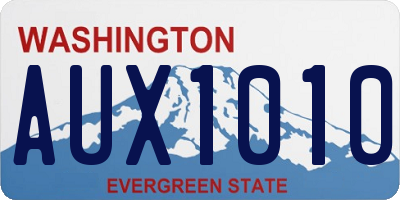WA license plate AUX1010